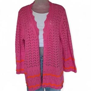 Pink and Orange Women's Sweater